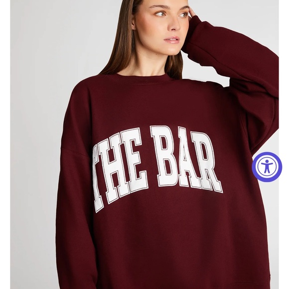 The Bar Maroon Crew Neck Sweater - Picture 4 of 4